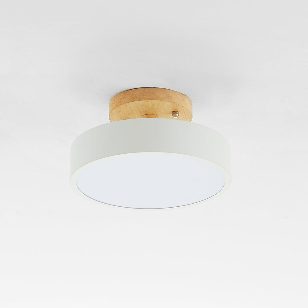 Modern LED Ceiling Light - LunaLux-Wood-Nora Luxe