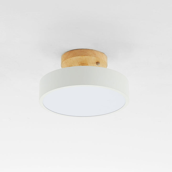 Modern LED Ceiling Light - LunaLux-Wood-Nora Luxe