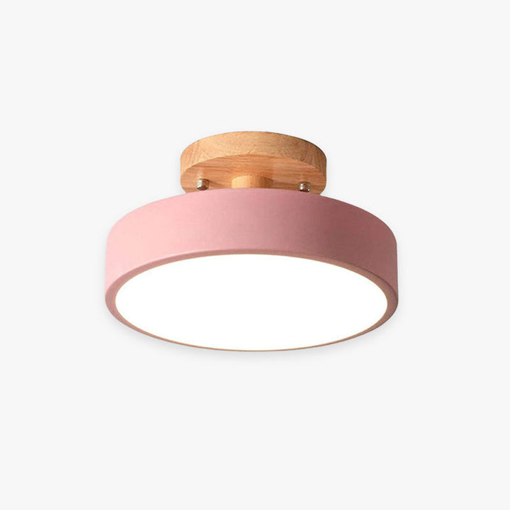 Modern LED Ceiling Light - LunaLux-Wood-Nora Luxe