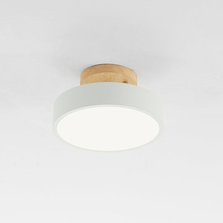 Modern LED Ceiling Light - LunaLux-Wood-Nora Luxe