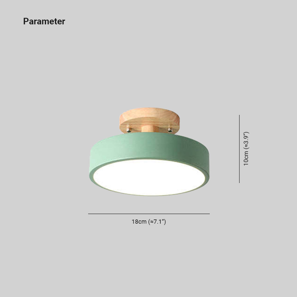 Modern LED Ceiling Light - LunaLux-Wood-Nora Luxe