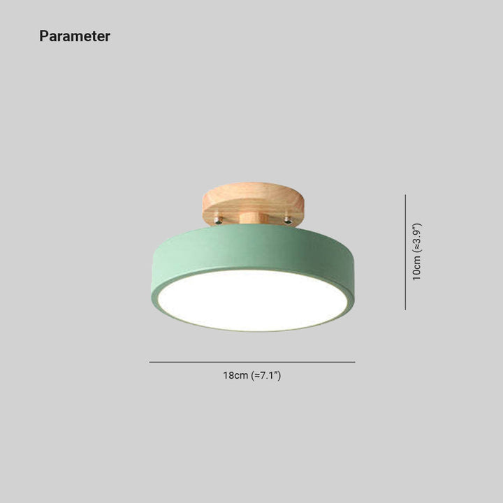 Modern LED Ceiling Light - LunaLux-Wood-Nora Luxe