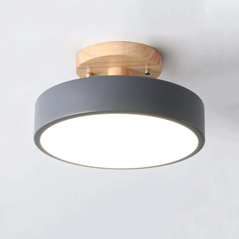 Modern LED Ceiling Light - LunaLux-Wood-Nora Luxe