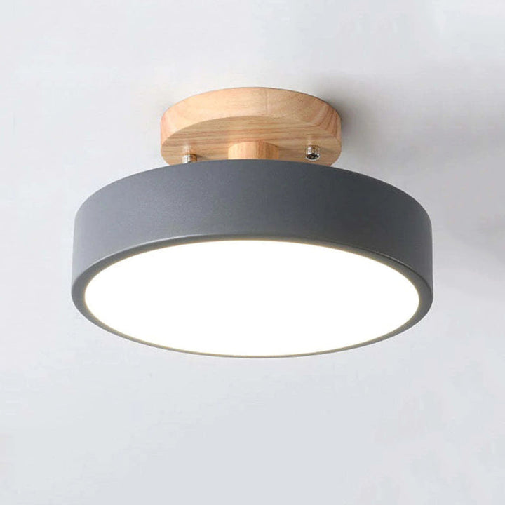 Modern LED Ceiling Light - LunaLux-Wood-Nora Luxe