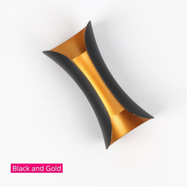 Modern LED Outdoor Wall Lamp - LumiEdge-Black and Gold-Small 6W-Warm white-Nora Luxe