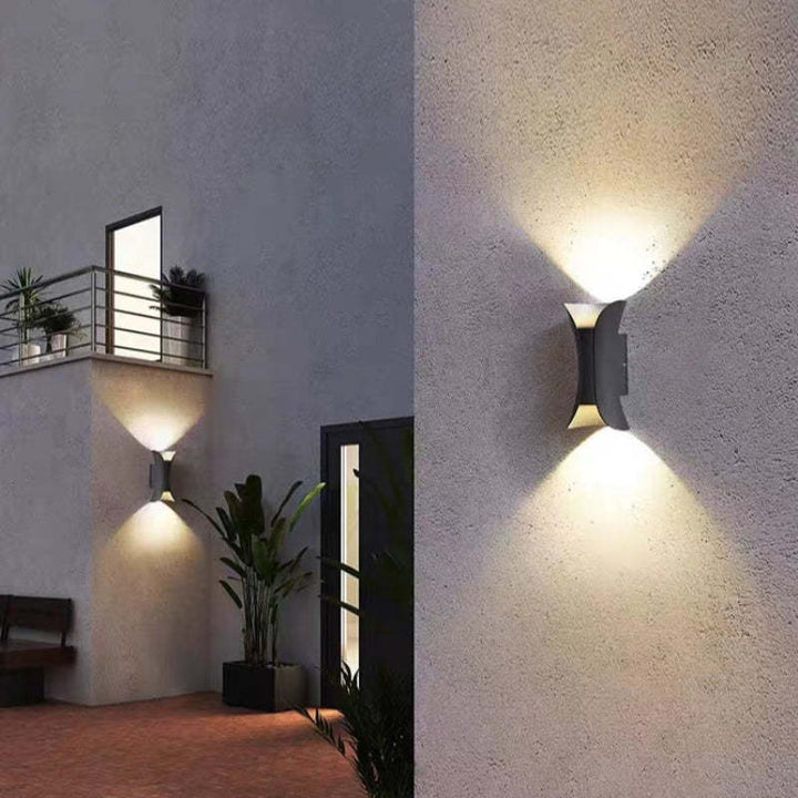 Modern LED Outdoor Wall Lamp - LumiEdge-Black-Small 6W-Warm white-Nora Luxe