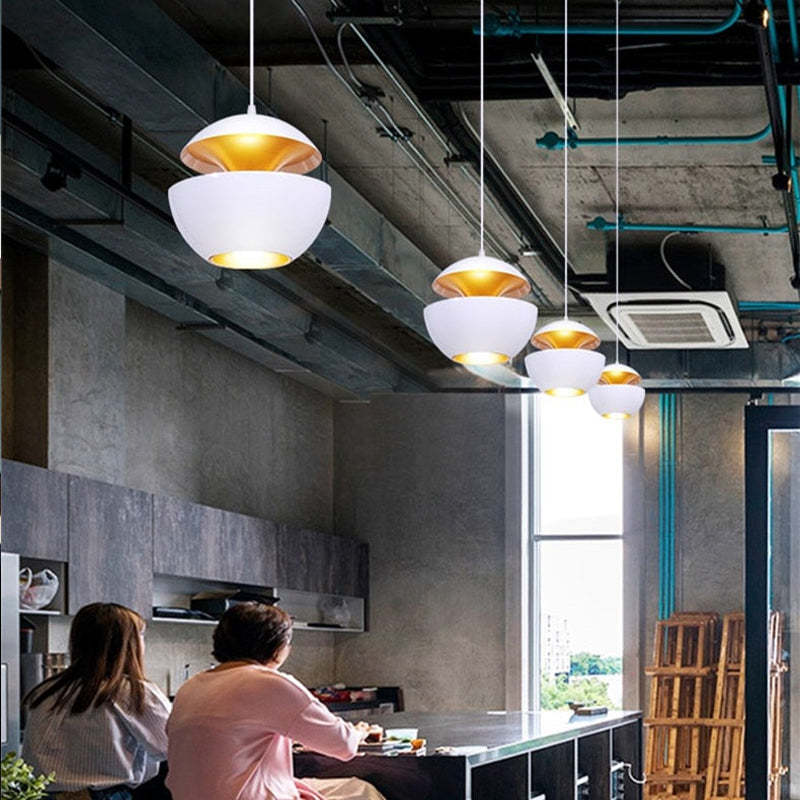 Modern LED Pendant Lamp - AstraGlow-White-Small (9.84 in)-Nora Luxe