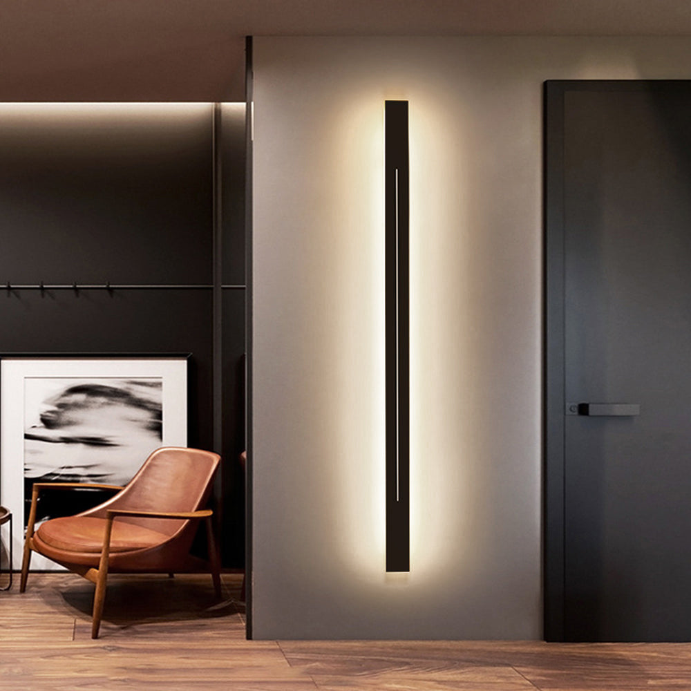 Modern LED Wall Lamp - LumièreGold-Black-L 23.62 in-Warm White-Nora Luxe