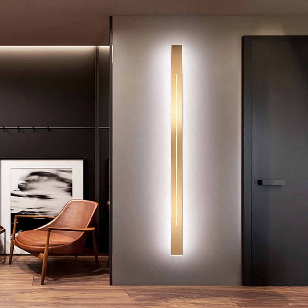 Modern LED Wall Lamp - LumièreGold-Black-L 23.62 in-Warm White-Nora Luxe