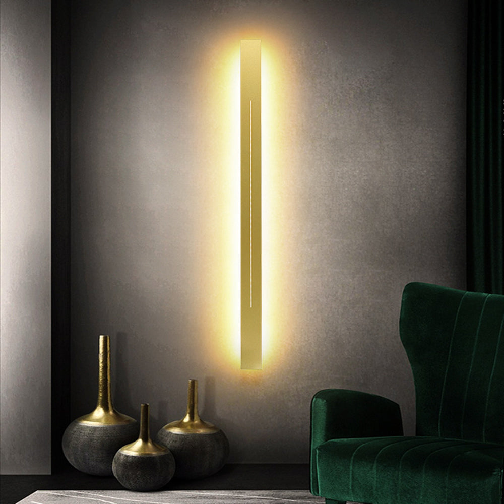 Modern LED Wall Lamp - LumièreGold-Black-L 23.62 in-Warm White-Nora Luxe