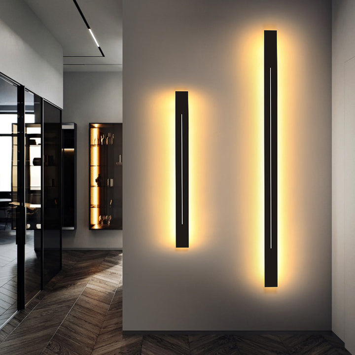 Modern LED Wall Lamp - LumièreGold-Black-L 23.62 in-Warm White-Nora Luxe