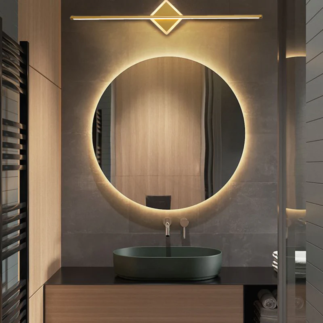 Modern LED Wall Lamp - OpalEdge-Square-Gold-15.75 inches-Nora Luxe