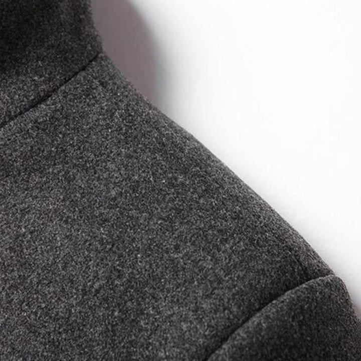 Modern Long Men's Coat - Alexander-Bordeaux Red-M-Nora Luxe
