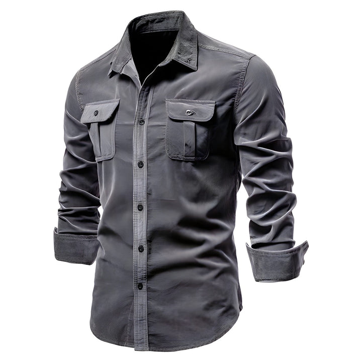 Modern Men's Shirt - Aiden-Dark Grey-S-Nora Luxe