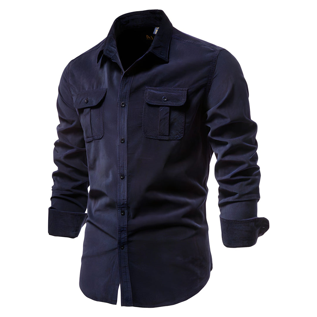 Modern Men's Shirt - Aiden-Dark Grey-S-Nora Luxe