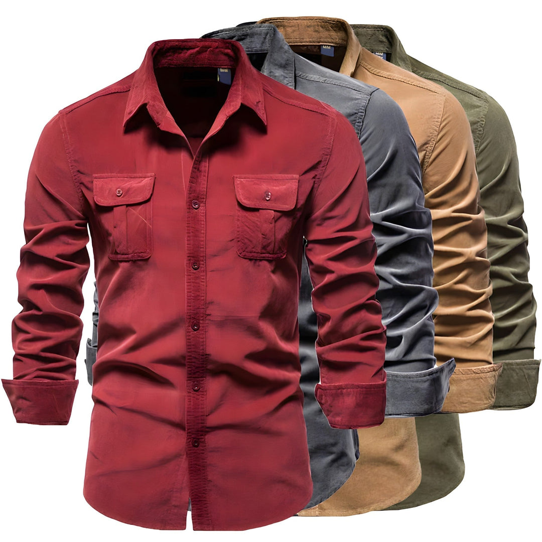 Modern Men's Shirt - Aiden-Dark Grey-S-Nora Luxe