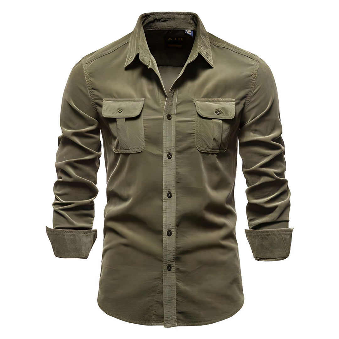 Modern Men's Shirt - Aiden-Light Green-S-Nora Luxe