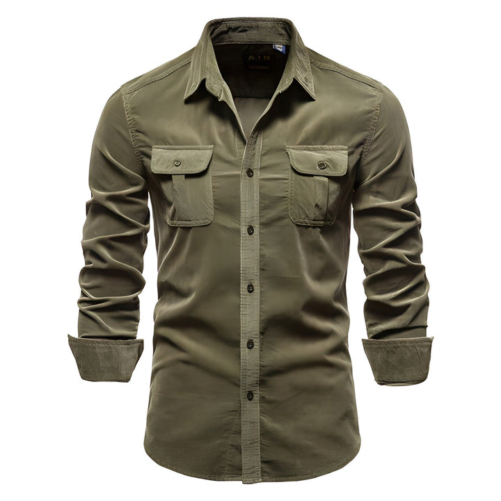 Modern Men's Shirt - Aiden-Light Green-S-Nora Luxe