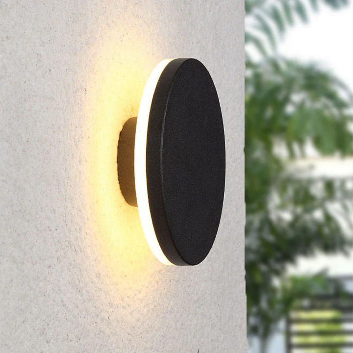 Modern Minimalist LED Wall Lamp - Zenith-Black-Warm White-Round Klein-Nora Luxe