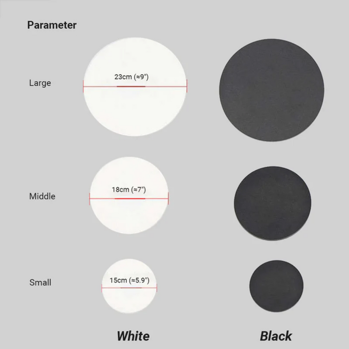 Modern Minimalist LED Wall Lamp - Zenith-Black-Warm White-Round Klein-Nora Luxe