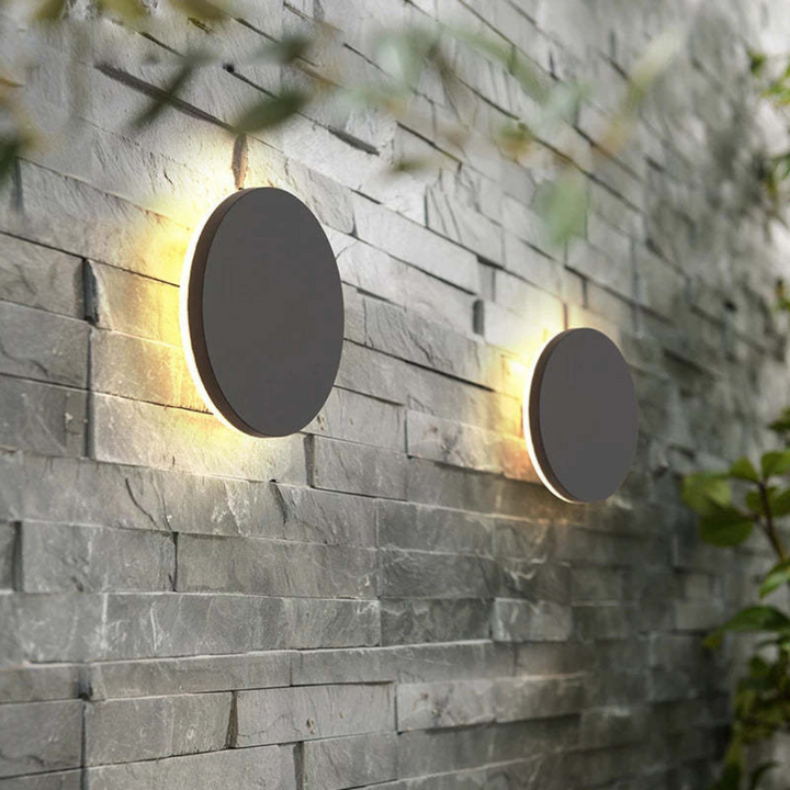 Modern Minimalist LED Wall Lamp - Zenith-Black-Warm White-Round Klein-Nora Luxe
