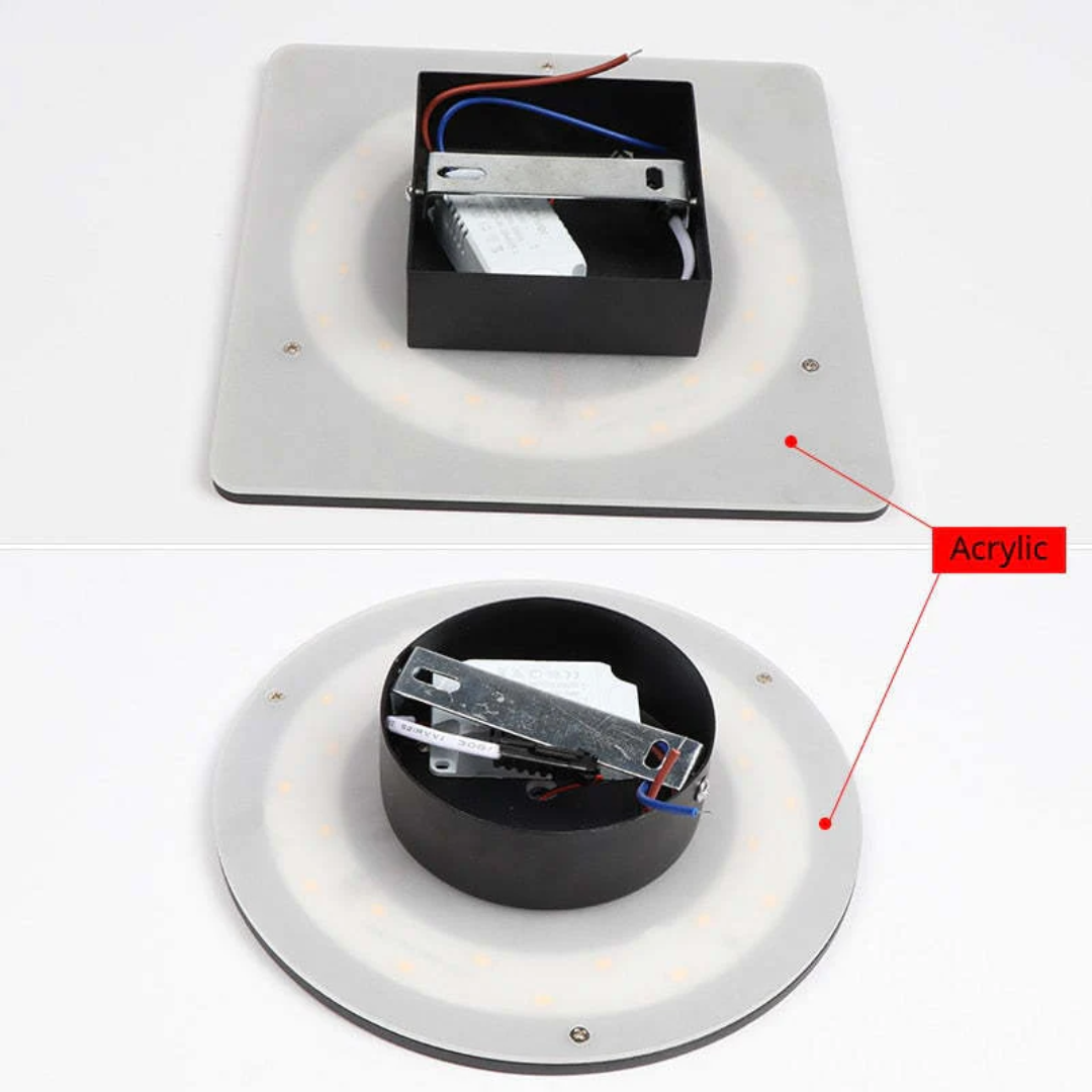 Modern Minimalist LED Wall Lamp - Zenith-Black-Warm White-Round Klein-Nora Luxe