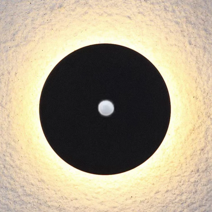 Modern Minimalist LED Wall Lamp - Zenith-Black-Warm White with Motion Sensor-Round Klein-Nora Luxe