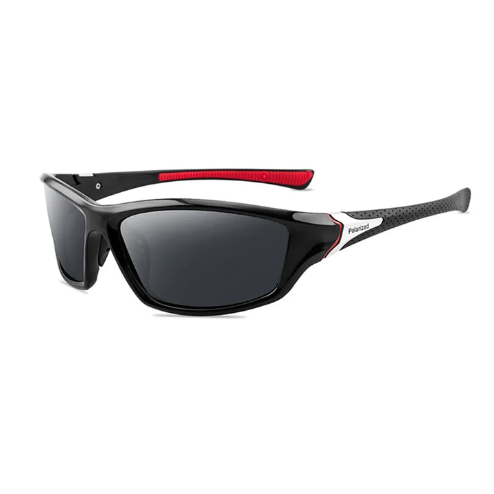 Modern & Polarised Unisex Sunglasses with UV400 Protection – Alex-Black-Red-Nora Luxe