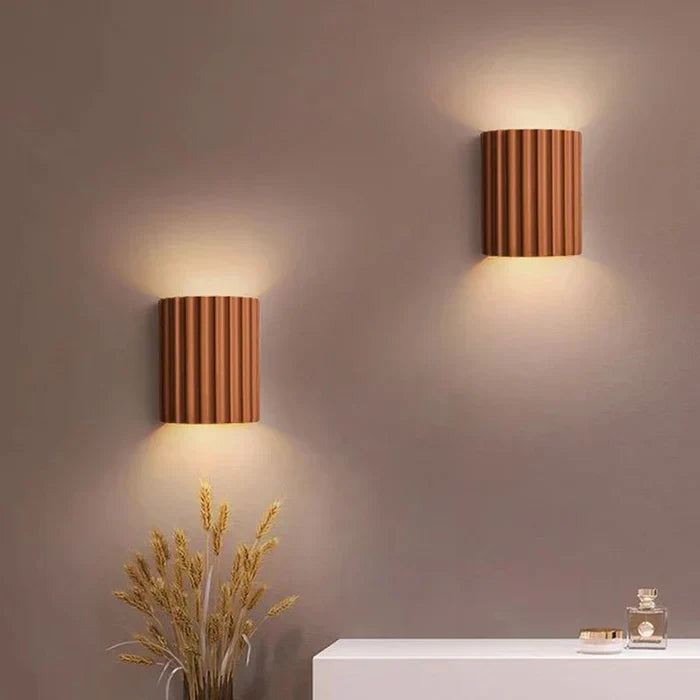 Modern Resin Wall Lamp - ArtisticWave-Orange-Warm White-Nora Luxe