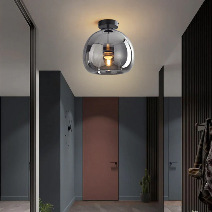 Modern Round LED Ceiling Lamp - Aurelia-Black-Ceiling Lamps-Nora Luxe