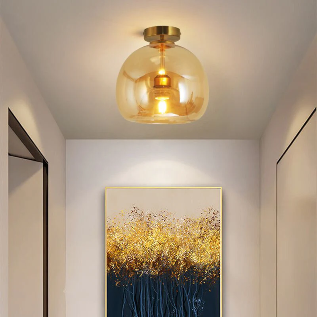 Modern Round LED Ceiling Lamp - Aurelia-Gold-Ceiling Lamps-Nora Luxe
