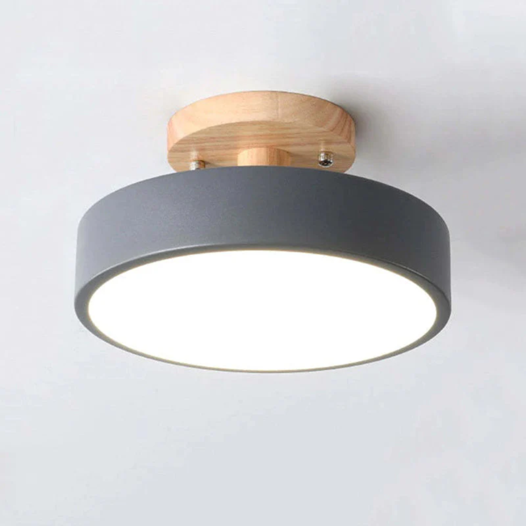 Modern Round LED Ceiling Light - Nova-Gray-Nora Luxe