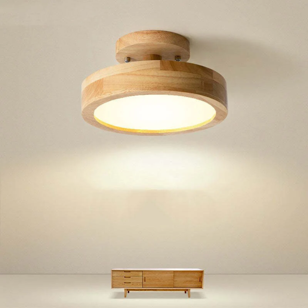 Modern Round LED Ceiling Light - Nova-Wood-Nora Luxe