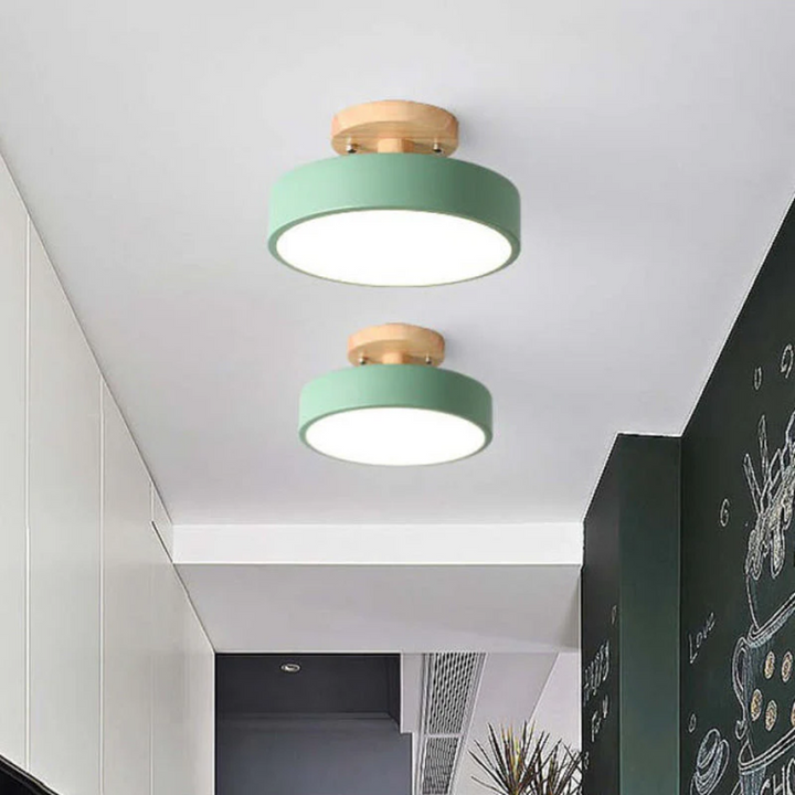 Modern Round LED Ceiling Light - Nova-Wood-Nora Luxe