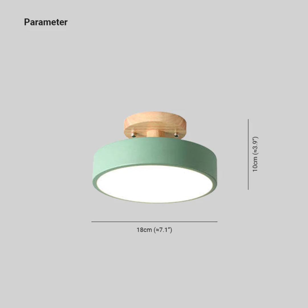 Modern Round LED Ceiling Light - Nova-Wood-Nora Luxe