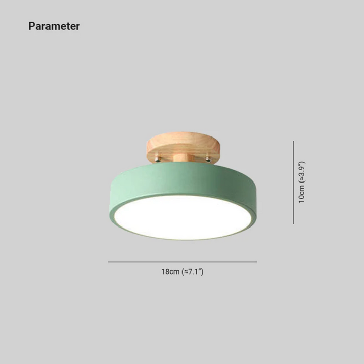 Modern Round LED Ceiling Light - Nova-Wood-Nora Luxe