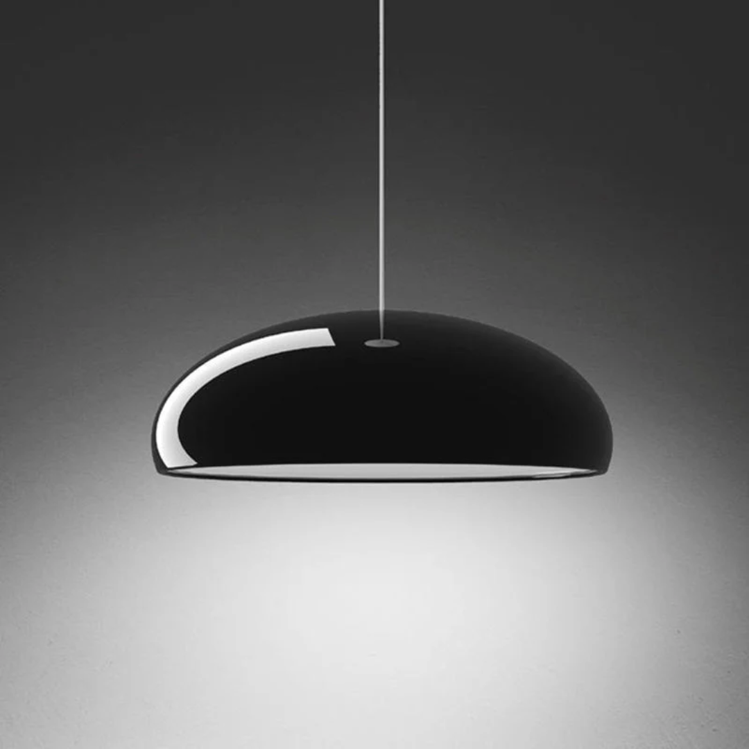 Modern Round LED Pendant Lamp - Serena-Black-Average 13.78 inches-Nora Luxe