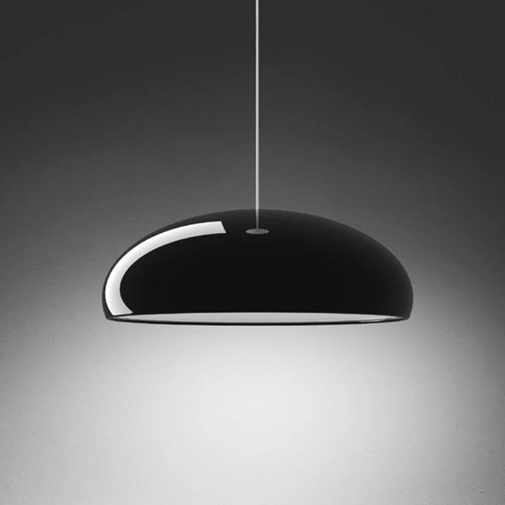 Modern Round LED Pendant Lamp - Serena-Black-Average 13.78 inches-Nora Luxe