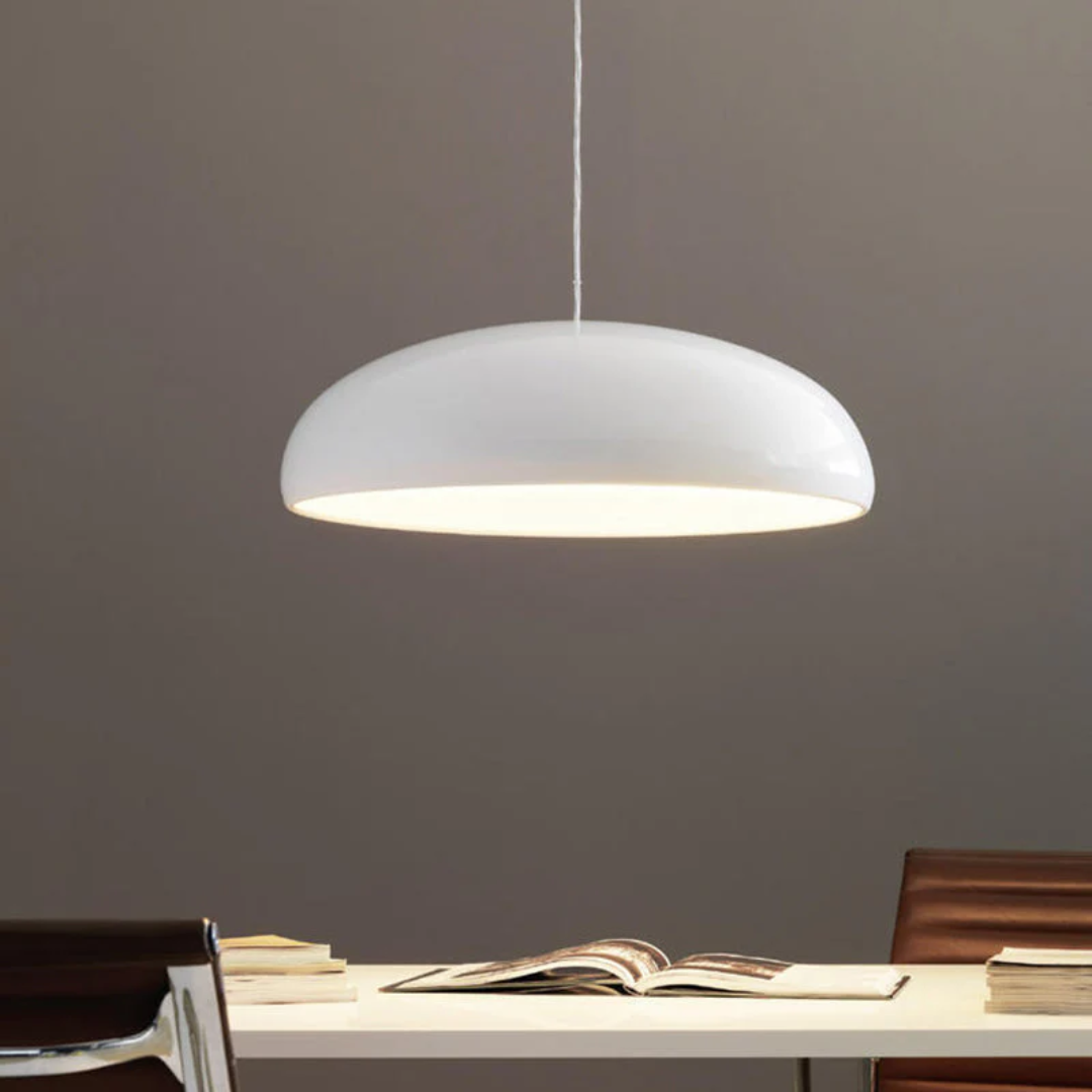 Modern Round LED Pendant Lamp - Serena-Orange-Average 13.78 inches-Nora Luxe