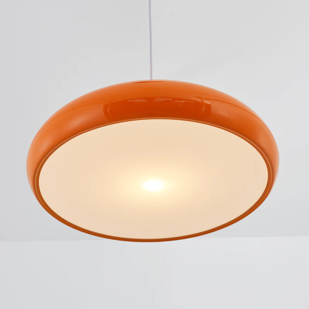 Modern Round LED Pendant Lamp - Serena-Orange-Average 13.78 inches-Nora Luxe