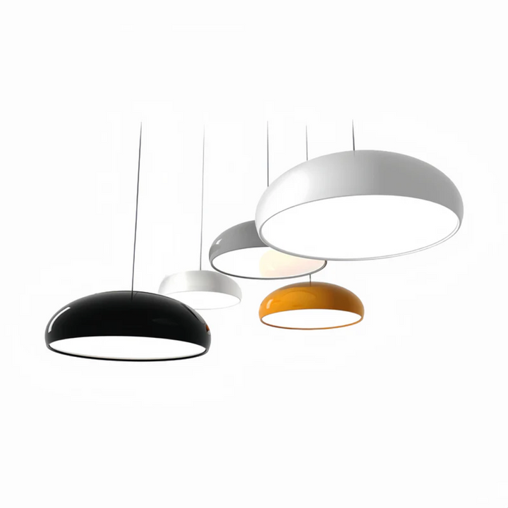 Modern Round LED Pendant Lamp - Serena-Orange-Average 13.78 inches-Nora Luxe