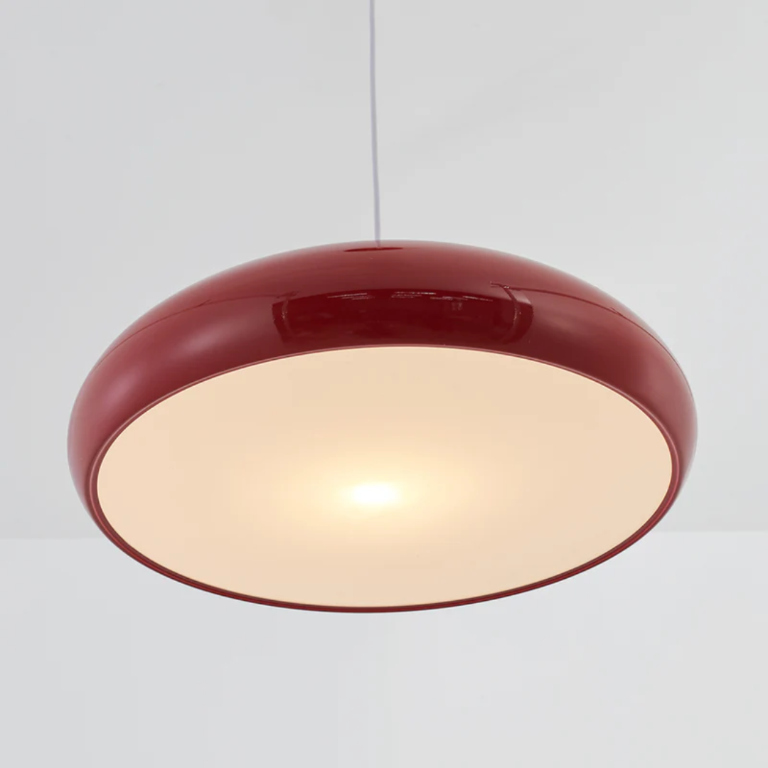 Modern Round LED Pendant Lamp - Serena-Orange-Average 13.78 inches-Nora Luxe