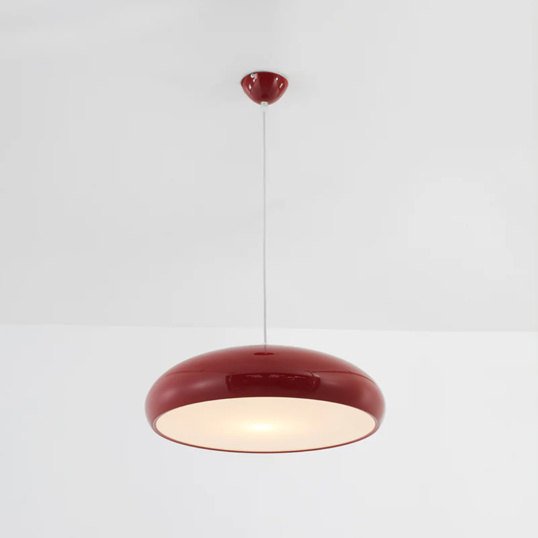 Modern Round LED Pendant Lamp - Serena-Orange-Average 13.78 inches-Nora Luxe