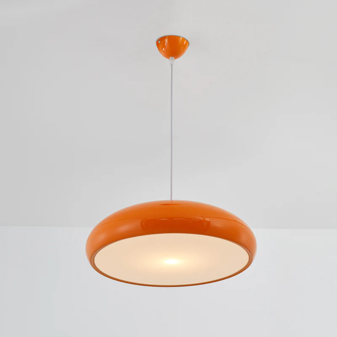 Modern Round LED Pendant Lamp - Serena-Orange-Average 13.78 inches-Nora Luxe