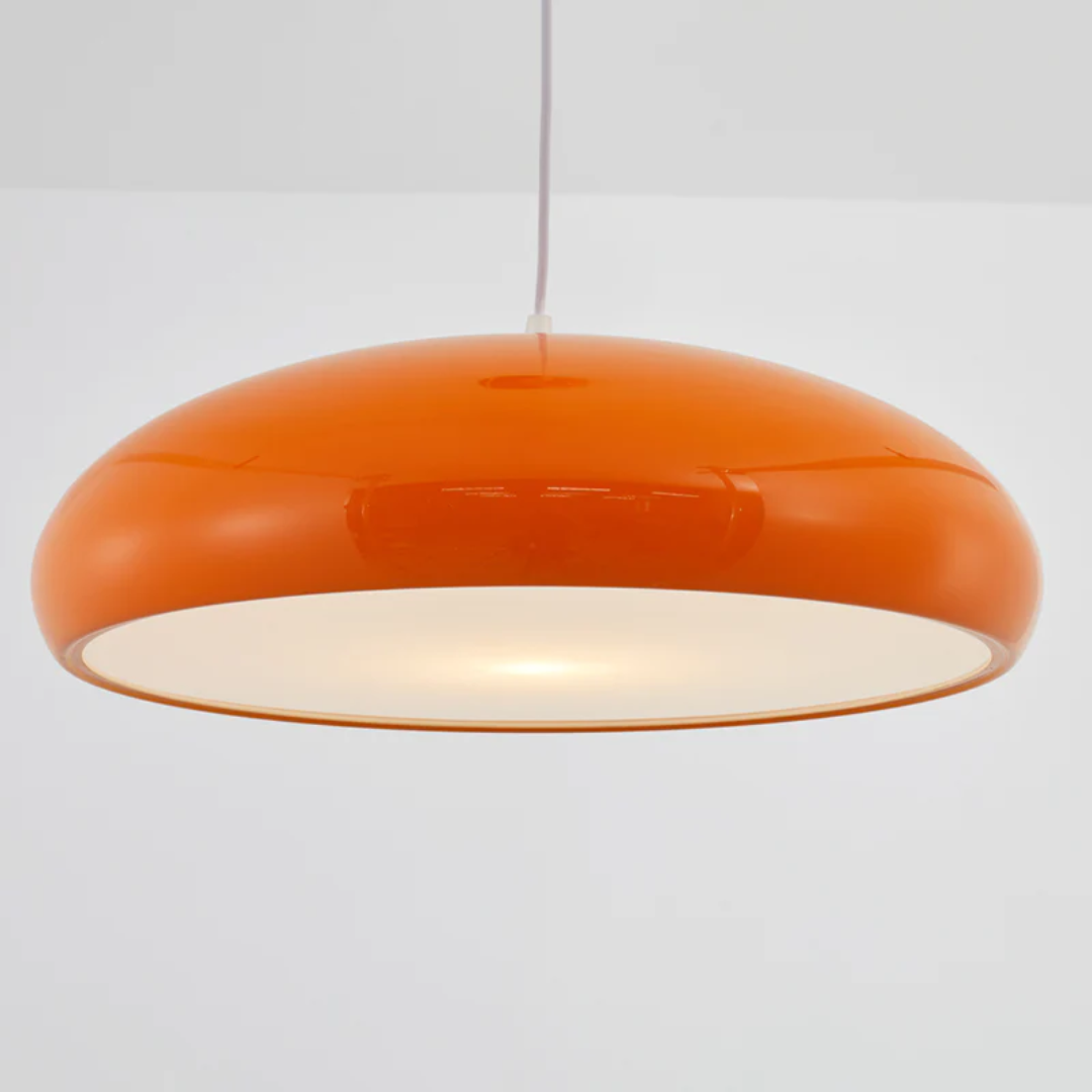 Modern Round LED Pendant Lamp - Serena-Orange-Average 13.78 inches-Nora Luxe