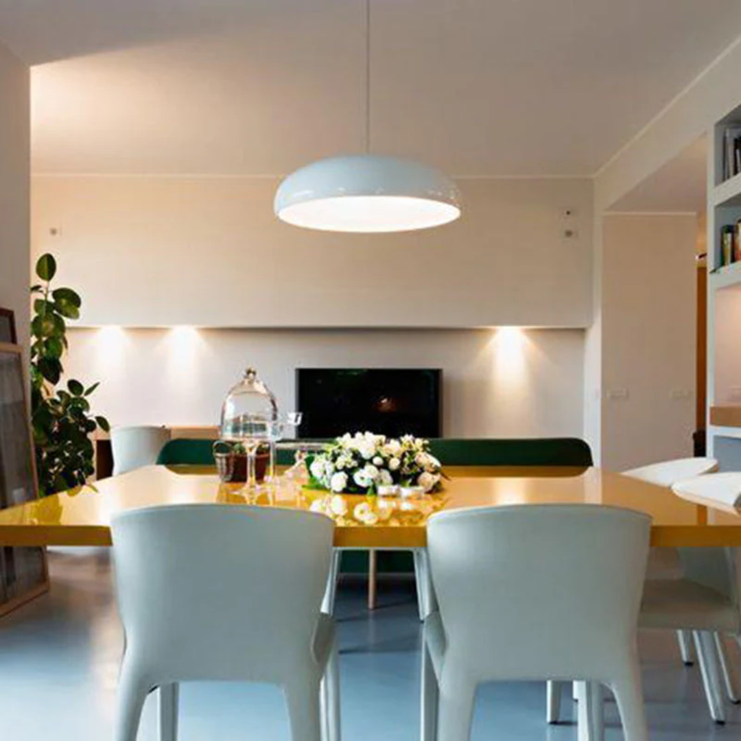 Modern Round LED Pendant Lamp - Serena-White-Average 13.78 inches-Nora Luxe