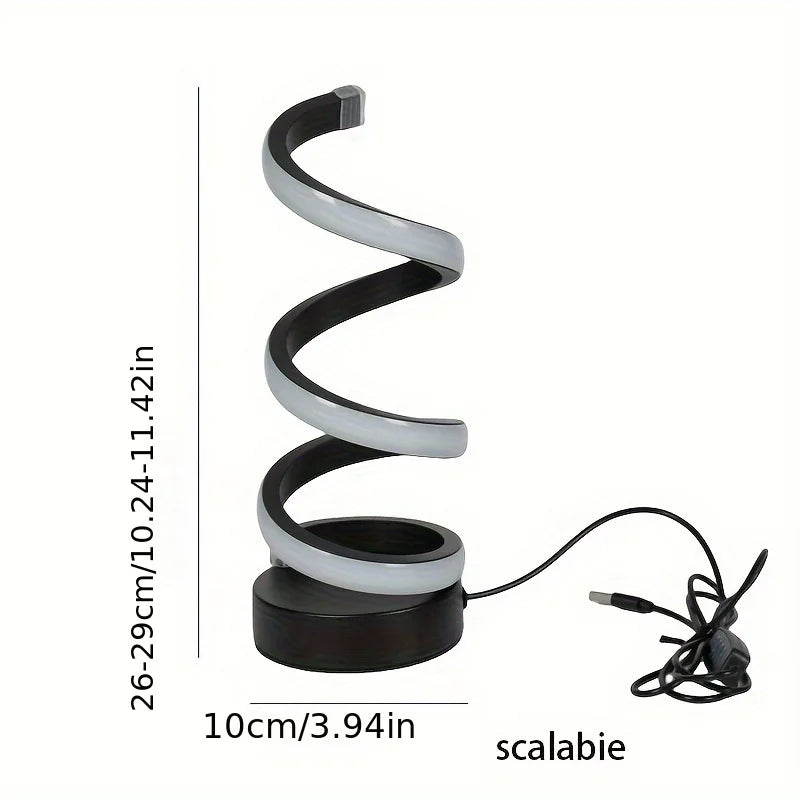Modern S-shaped Desk Lamp - FlexiGlow-Black-Nora Luxe