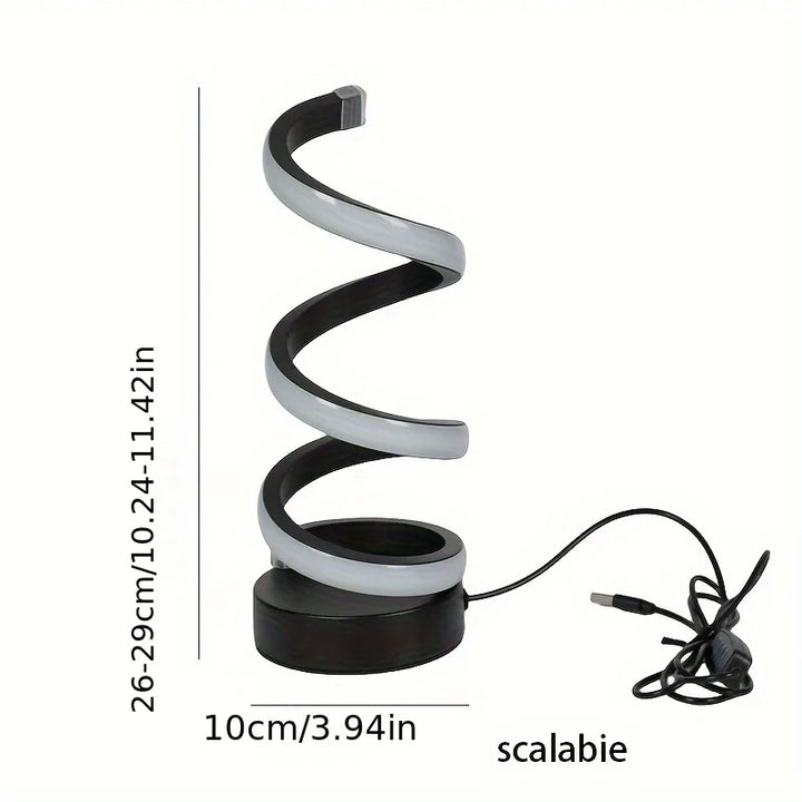 Modern S-shaped Desk Lamp - FlexiGlow-Black-Nora Luxe