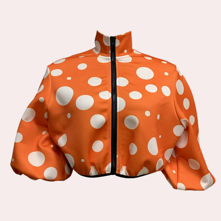 Modern Short Women's Coat - Vesper-Orange-XS-Nora Luxe