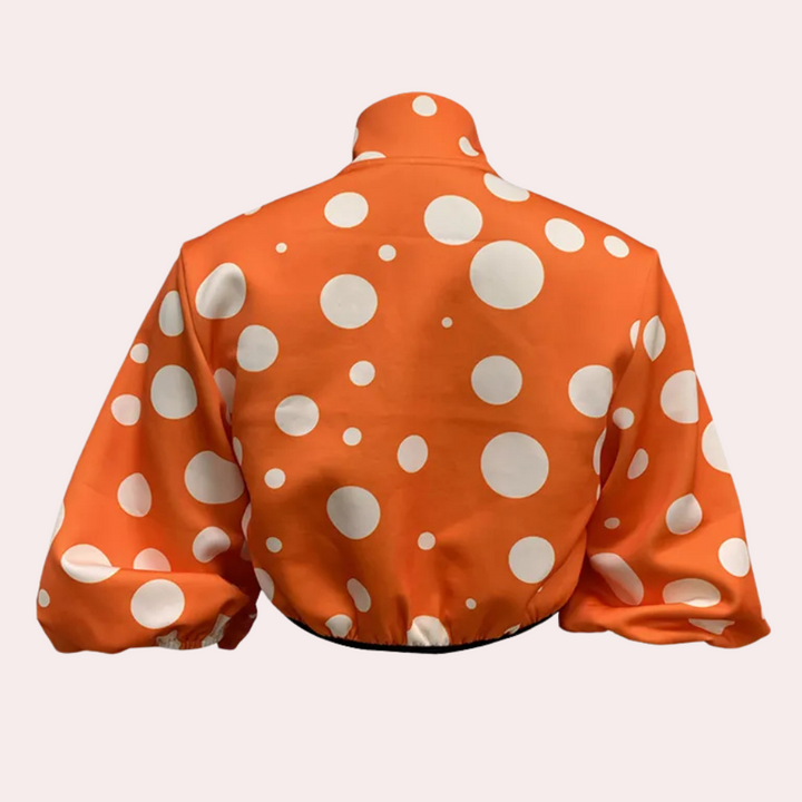 Modern Short Women's Coat - Vesper-Orange-XS-Nora Luxe